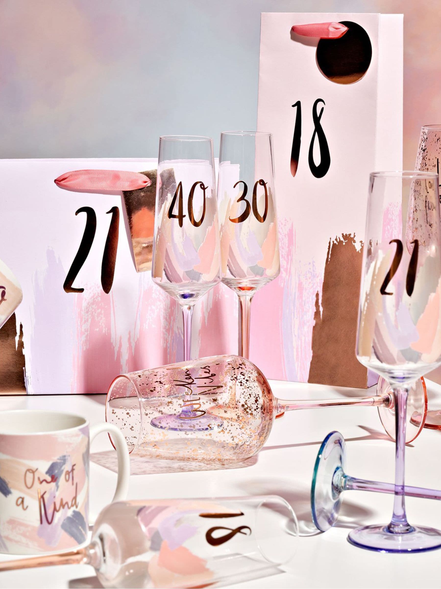 Widdop pink 30th birthday flute, imported from the UK