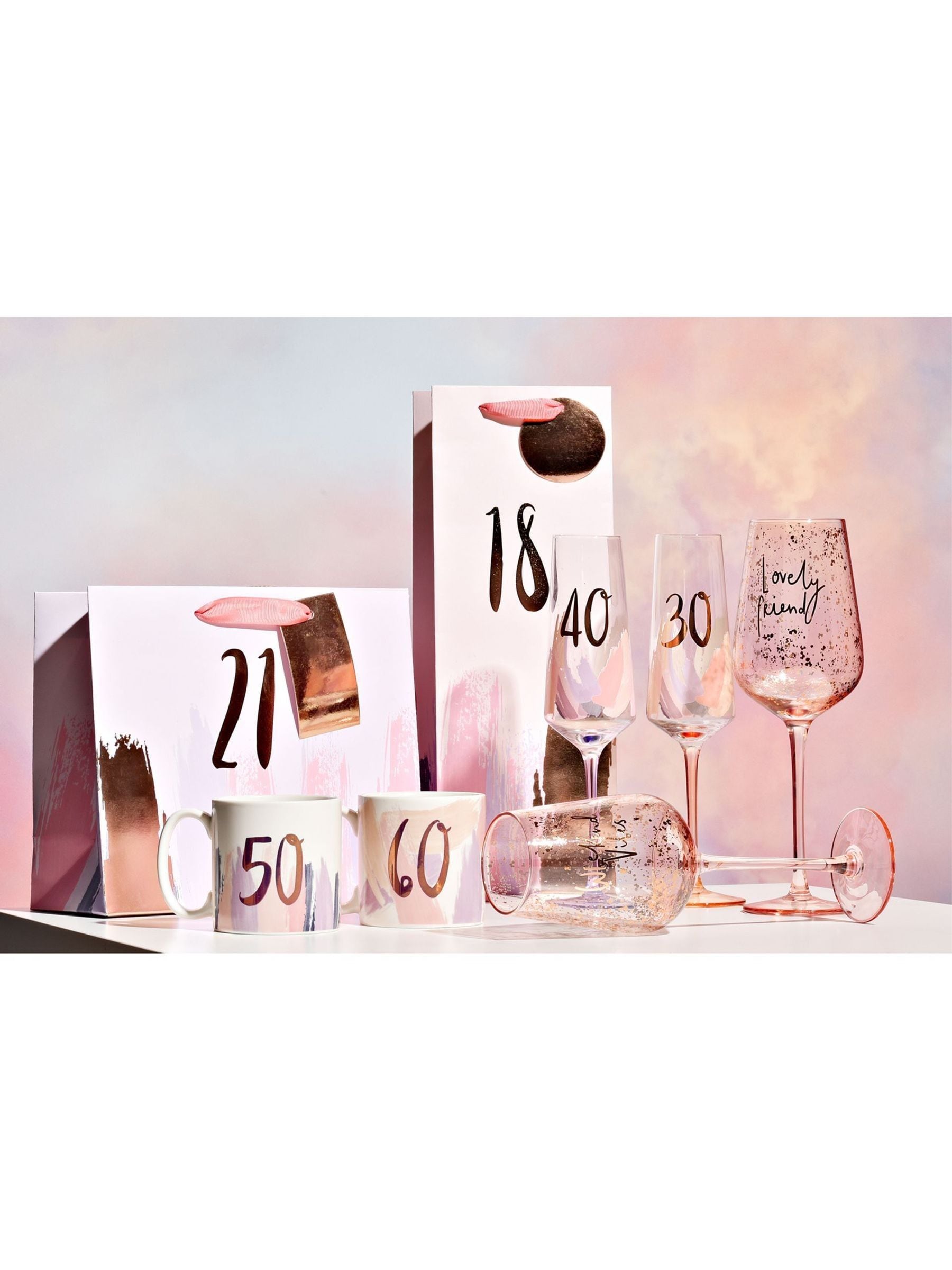 Widdop pink 30th birthday flute, imported from the UK