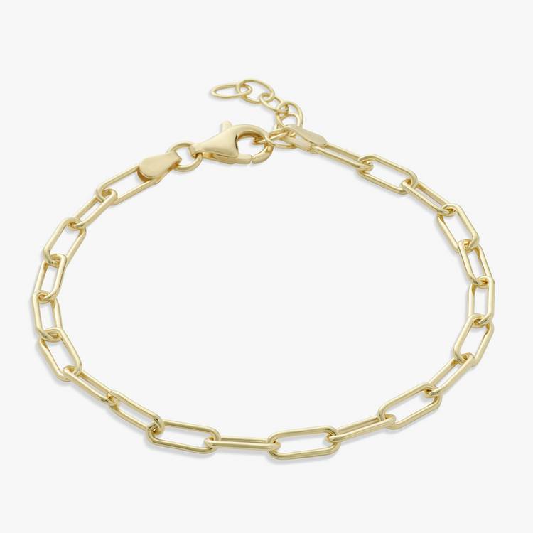 Revere gold plated paperclip link bracelet 20cm - British product