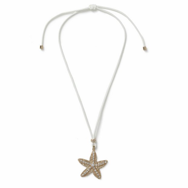 Revere starfish pendant necklace cord chain, UK version