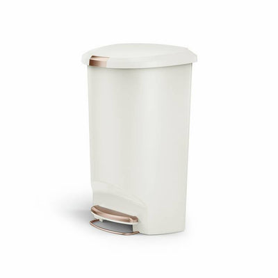 Argos Simplehuman 50 Litre Plastic Semi-Round Pedal Bin Cream- Buy online at McGrocer