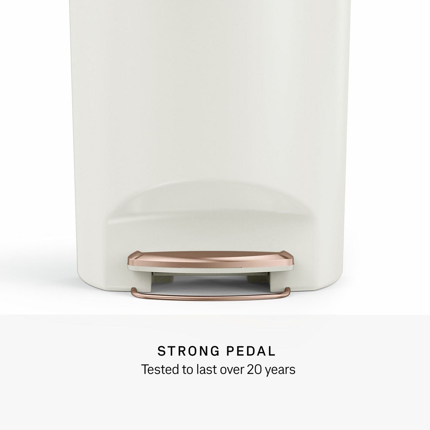 simplehuman pedal bin cream 50 litre - British product