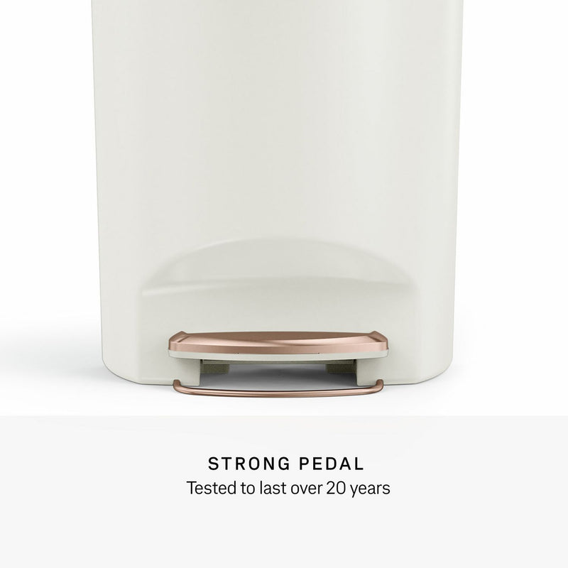 simplehuman pedal bin cream 50 litre - British product