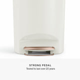 simplehuman pedal bin cream 50 litre - British product