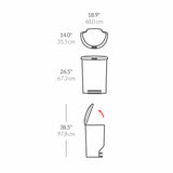 simplehuman pedal bin cream 50 litre - British product