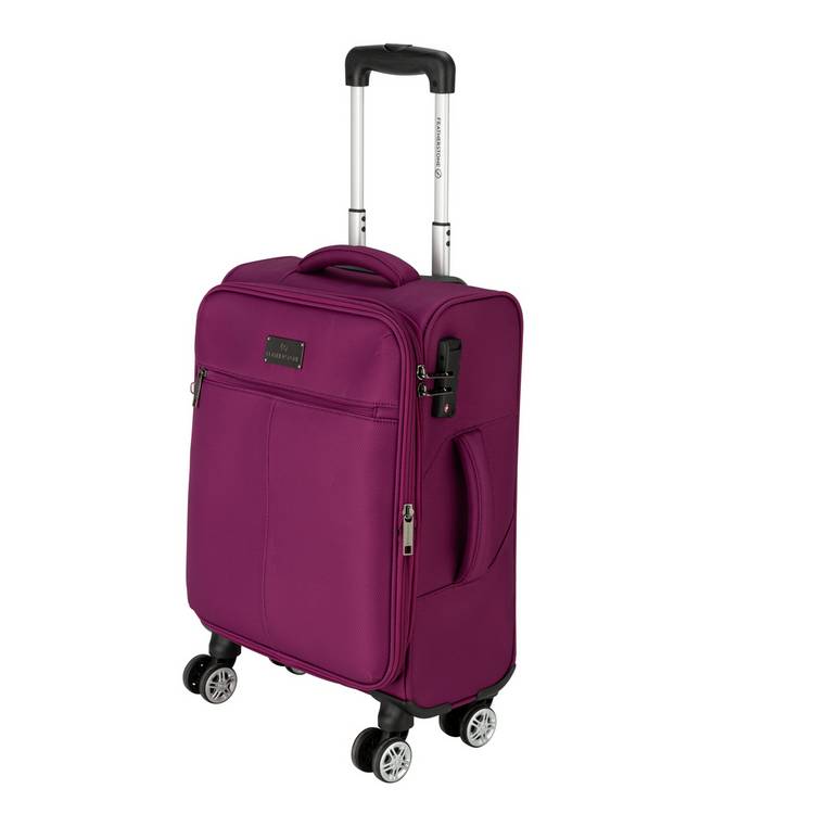 Featherstone soft cabin suitcase purple 55cm, UK version