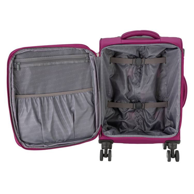 Featherstone soft cabin suitcase purple 55cm, UK version