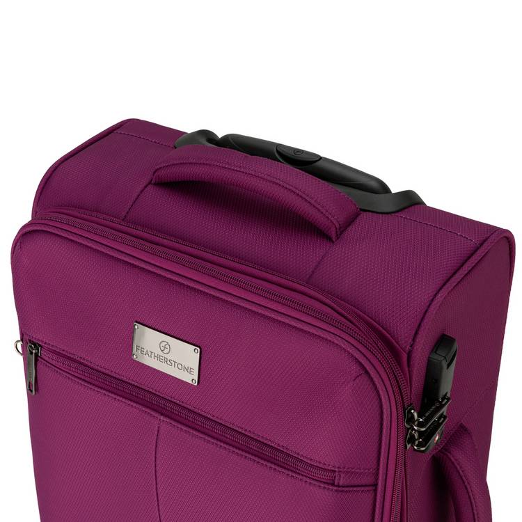 Featherstone soft cabin suitcase purple 55cm, UK version