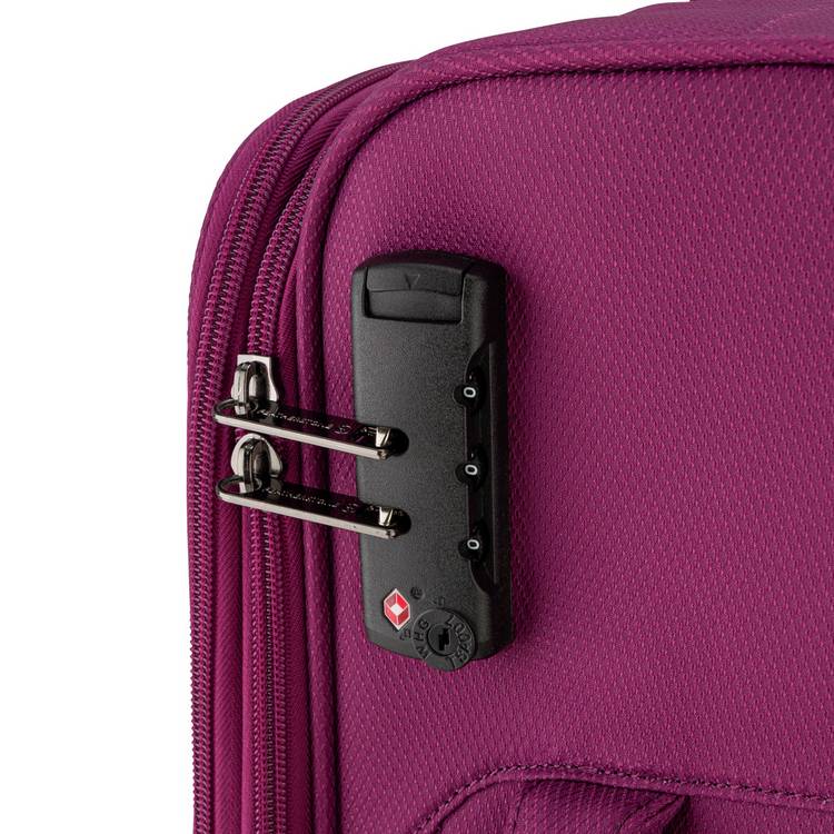 Featherstone soft cabin suitcase purple 55cm, UK version
