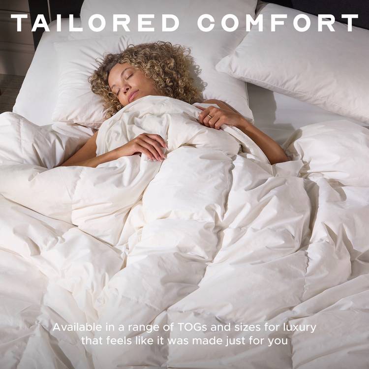 Snuggledown all season goose feather and down duvet single, imported from the UK