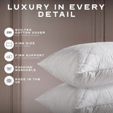 Snuggledown cotton kingsize pillows 2 pack, UK version