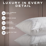 Snuggledown hotel luxury cotton quilted pillow 4 pack, imported from the UK