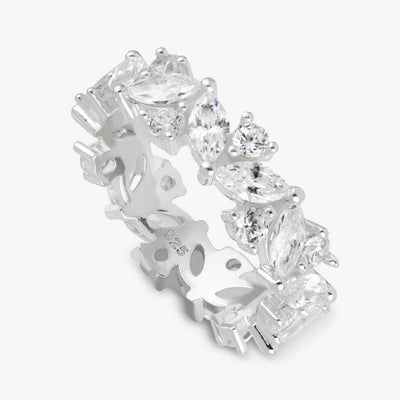 Argos Revere Sterling Silver Marquise Eternity Ring - Large- Buy online at McGrocer