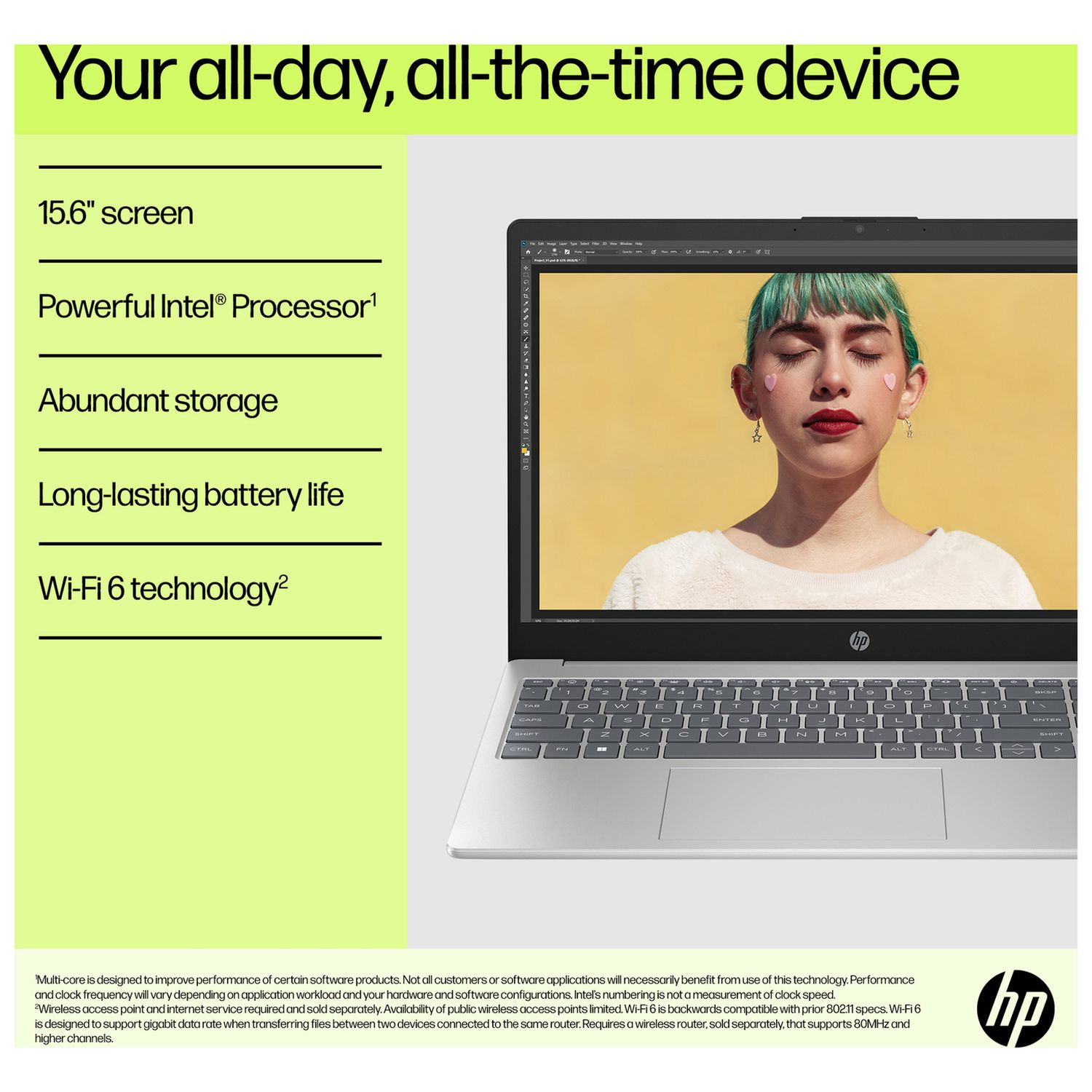 HP Pavilion 15 laptop silver Intel Core i7 16GB, UK version