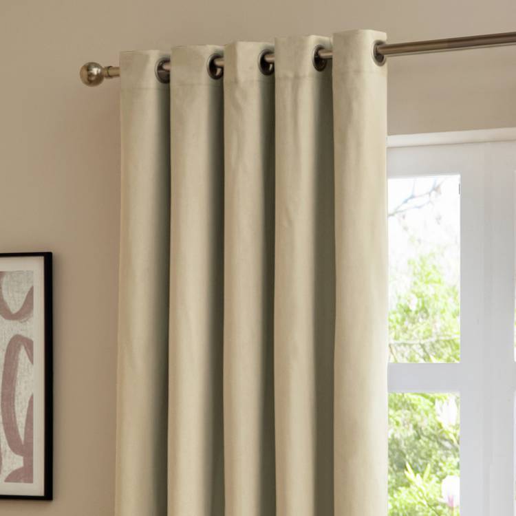 Furn Velvet Blackout Eyelet Curtains 117x183cm, imported from the UK