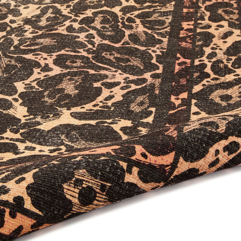 Laurence Llewelyn Bowen Leopard Black and Orange  Rug - 152x230cm