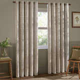 Wylder Grace Natural leaf eyelet curtains 117x137cm, imported from the UK