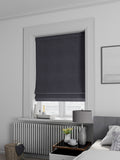 Charcoal grey Soho roman blind made to measure - British product