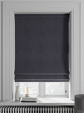 Charcoal grey Soho roman blind made to measure - British product