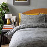 Habitat grey stripe bedding set single, imported from the UK