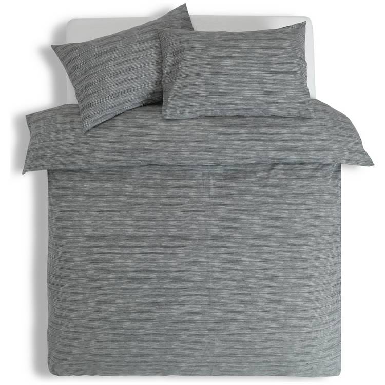 Habitat grey stripe bedding set single, imported from the UK