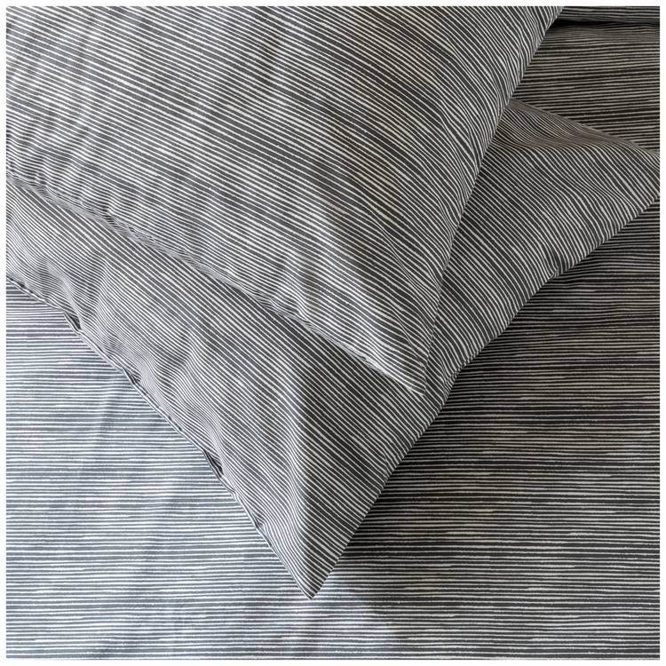 Habitat grey stripe bedding set single, imported from the UK