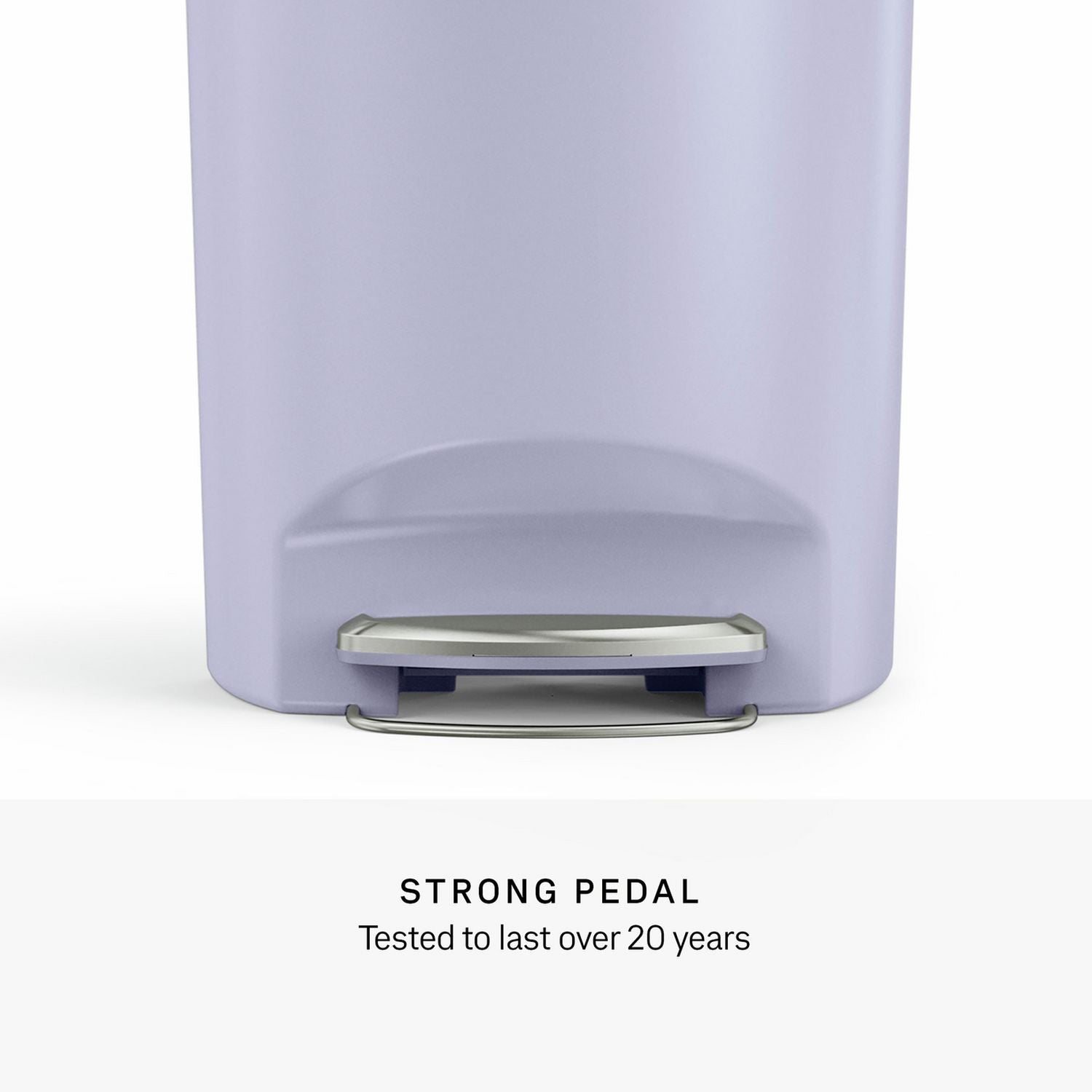 Simplehuman 50 litre lilac pedal bin - British product