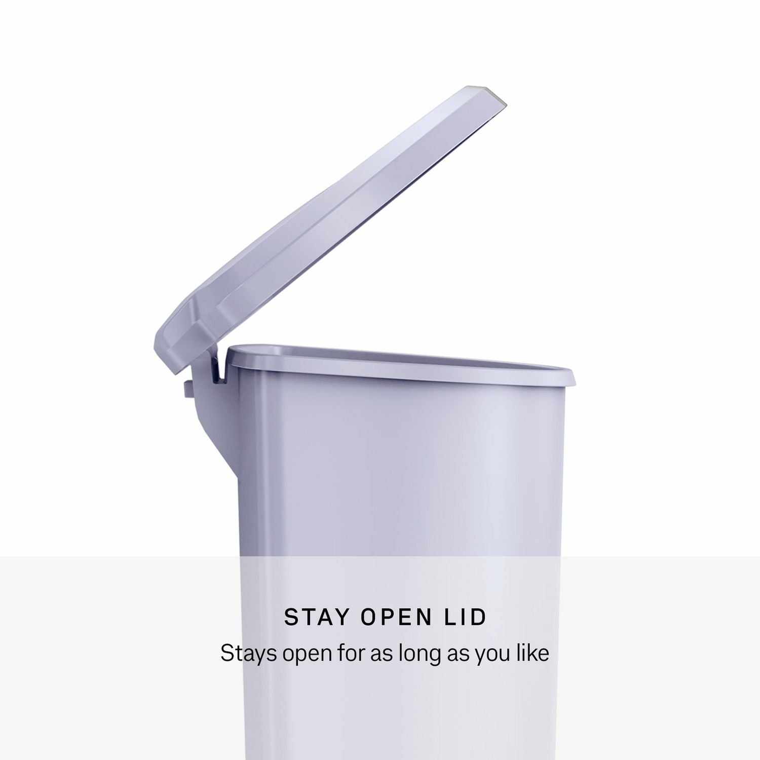 Simplehuman 50 litre lilac pedal bin - British product