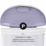 Simplehuman 50 litre lilac pedal bin - British product