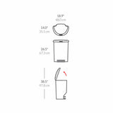 Simplehuman 50 litre lilac pedal bin - British product