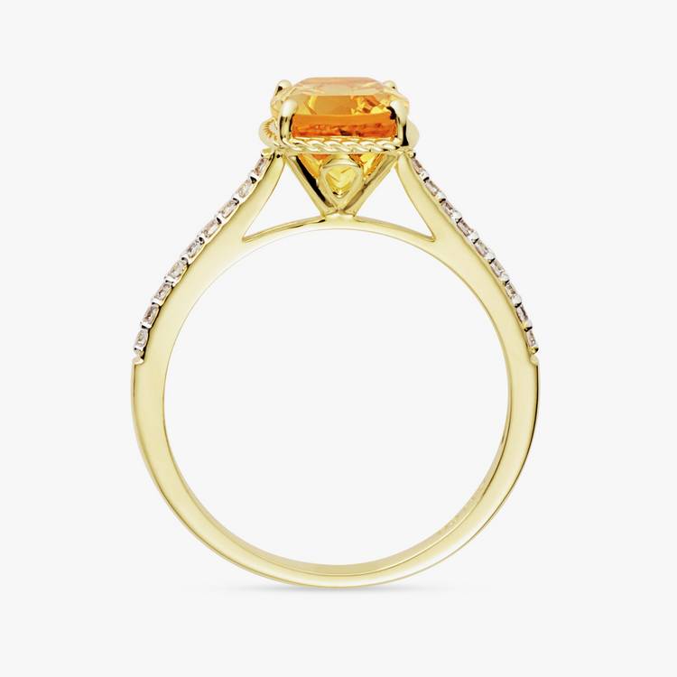Revere gold plated citrine ring large - British product