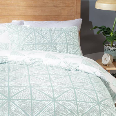 Argos Habitat Stockholm Diamond Dash Duck Egg Bedding Set - Single- Buy online at McGrocer