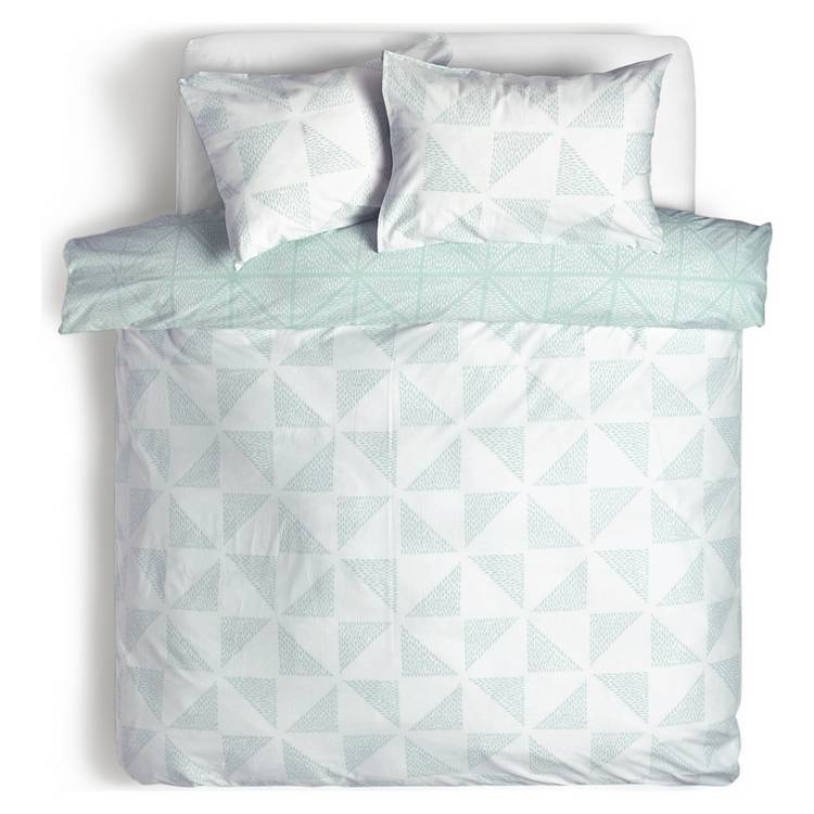 Habitat bedding set duck egg diamond dash single, imported from the UK