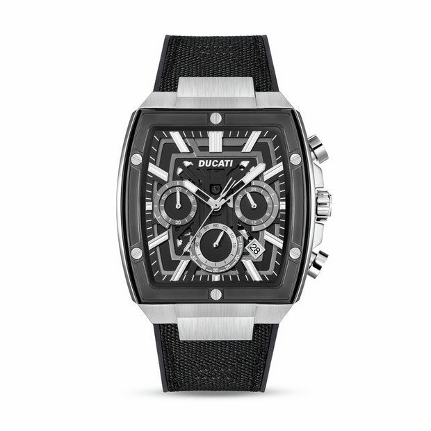 Ducati Extreme Sports black silicone strap watch 42mm, imported from the UK