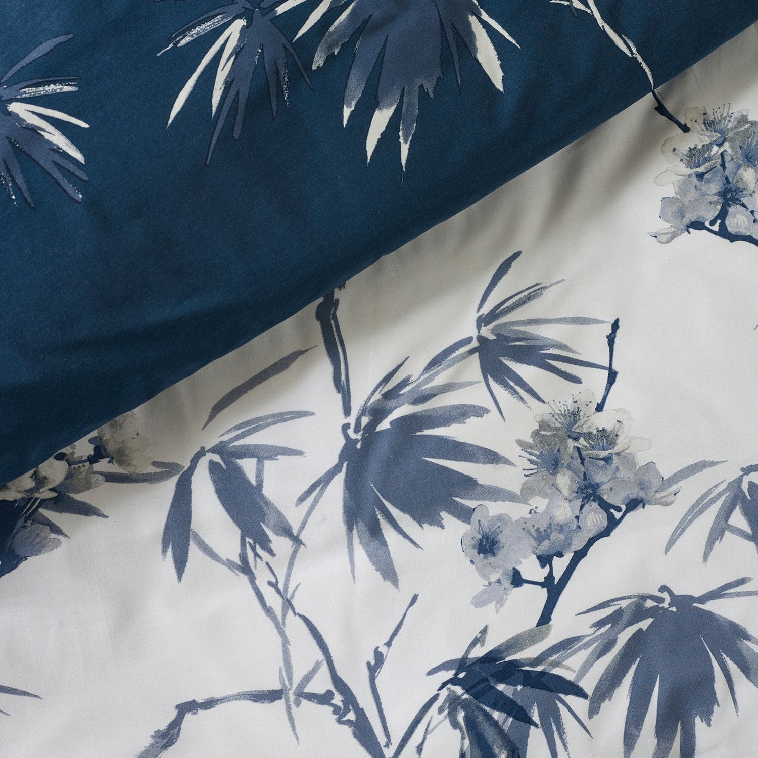 Catherine Lansfield Kyoto Floral Blue Bedding Set - Kingsize