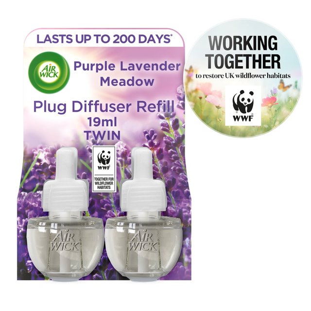 Airwick Purple Lavender Plug In Twin Refill   2 x 19ml GOODS M&S   