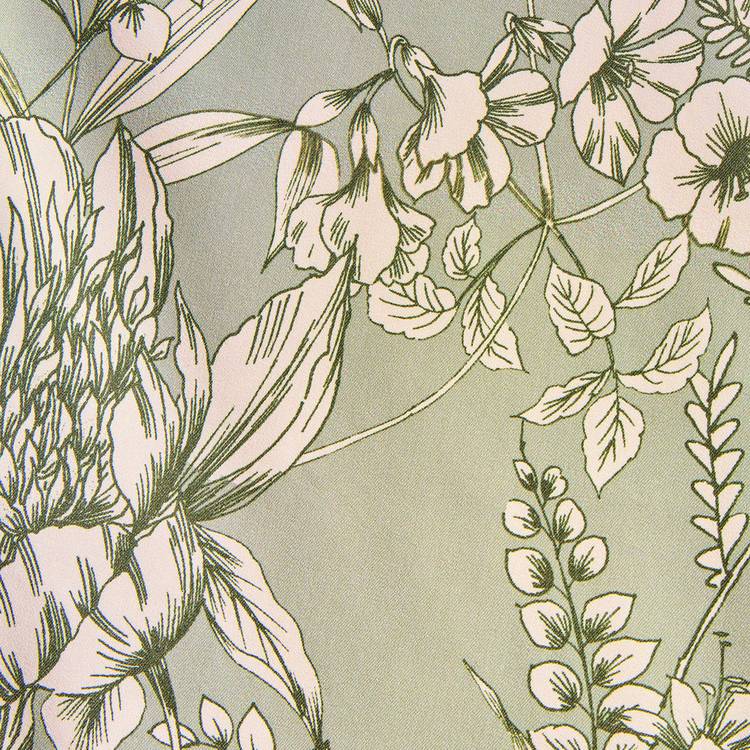 Habitat botanical print sage eyelet curtains 117x137cm, imported from the UK