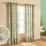 Habitat botanical print sage eyelet curtains 117x137cm, imported from the UK