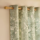 Habitat botanical print sage eyelet curtains 117x137cm, imported from the UK