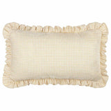 Furn Les Petite Fleurs gingham embroidered cushion 30x50cm, imported from the UK