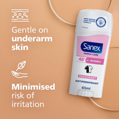 Sanex Derma Care Invisible deodorant stick 65ml (British brand)