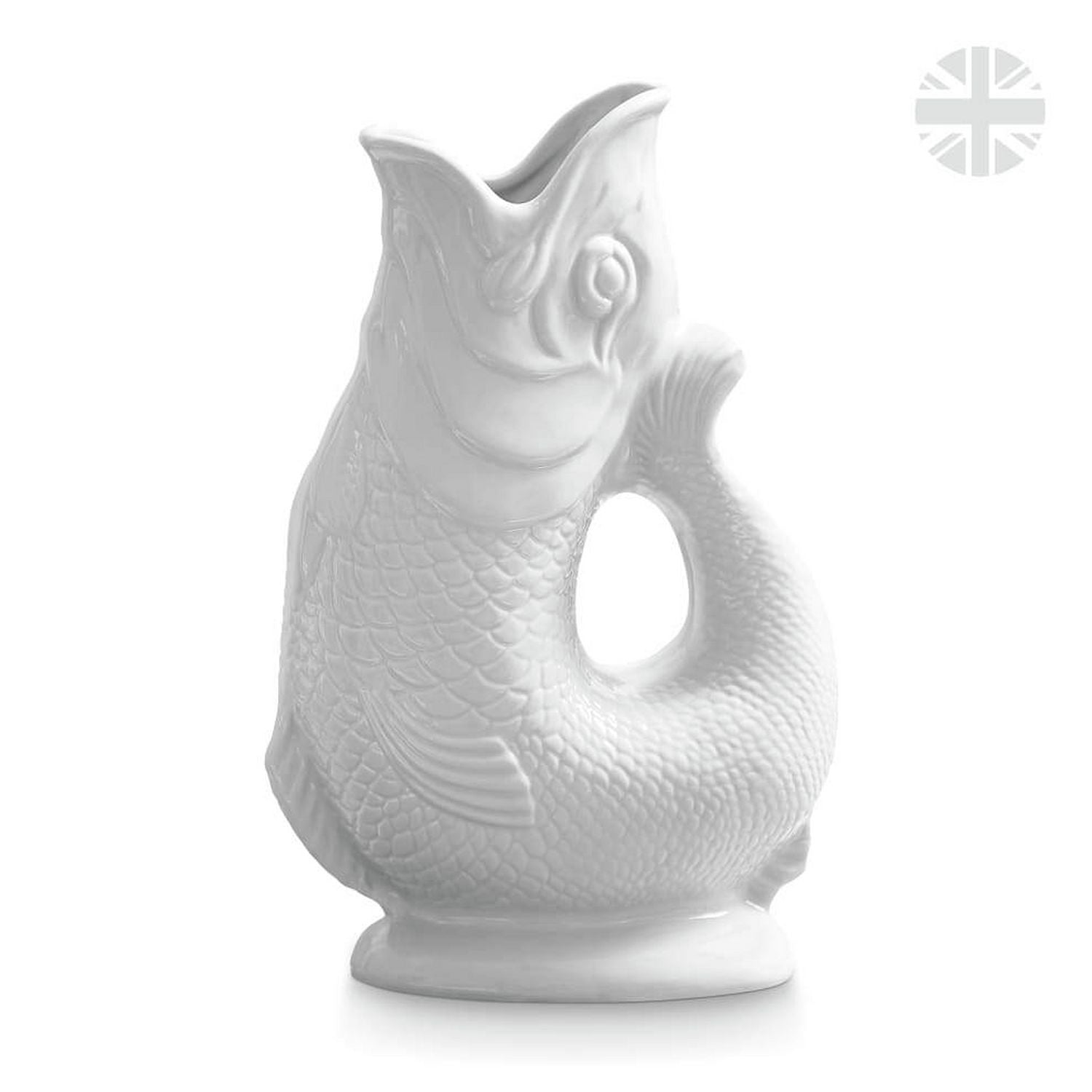 Wade ceramic fish jug white 1.2L - British product