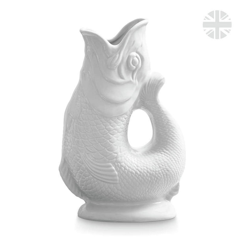 Wade ceramic fish jug white 1.2L - British product