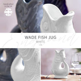 Wade ceramic fish jug white 1.2L - British product