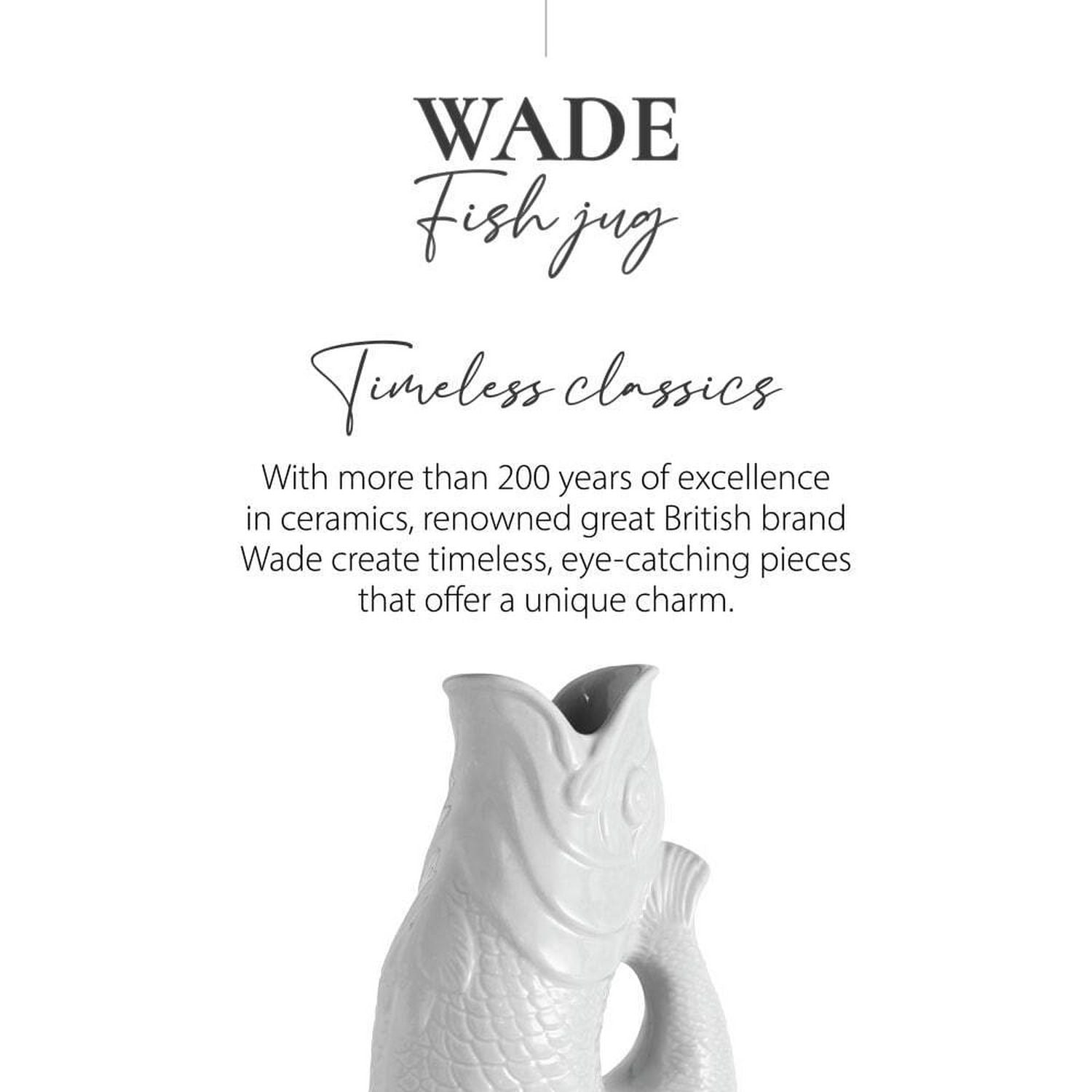 Wade ceramic fish jug white 1.2L - British product
