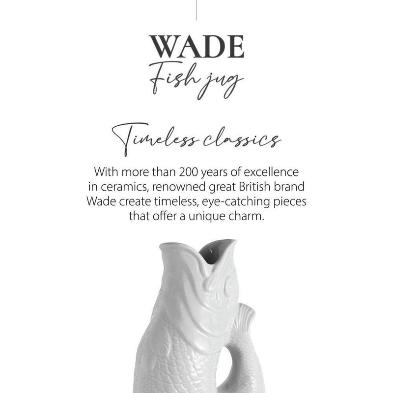 Wade ceramic fish jug white 1.2L - British product