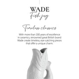 Wade ceramic fish jug white 1.2L - British product
