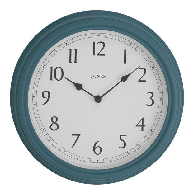 Jones Clocks Venetian blue wall clock 30.5cm, imported from the UK