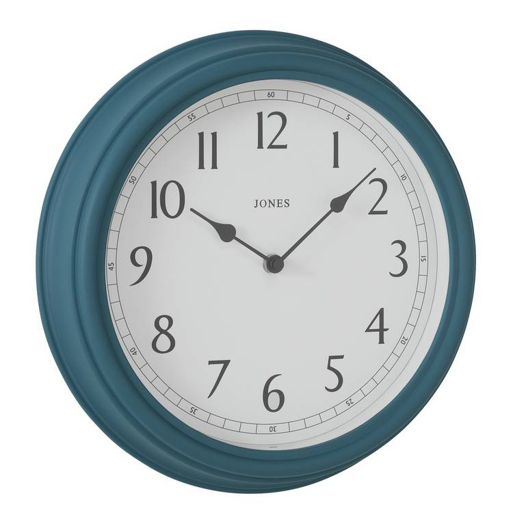 Jones Clocks Venetian blue wall clock 30.5cm, imported from the UK
