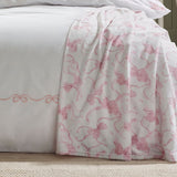 Catherine Lansfield bow throw white pink 240x200cm (British brand)